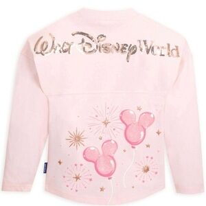 Disney Parks 2024 Pink Mickey Balloons Adult Spirit Jersey NEW w/tags